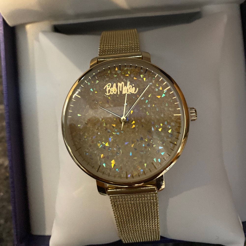 Bob Mackie Glitter Gold Watch (Retails for 395)